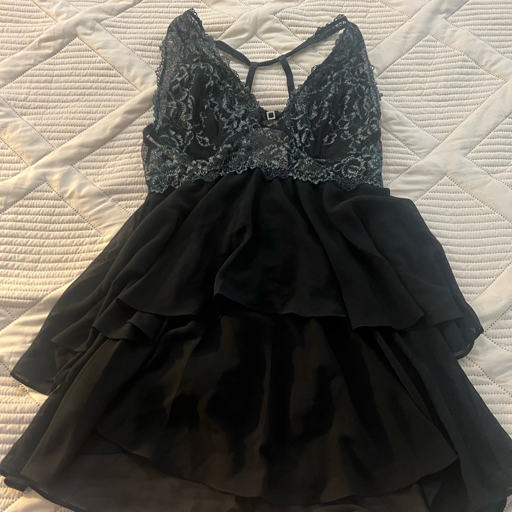 Elegant Black Lace lingerie Dress